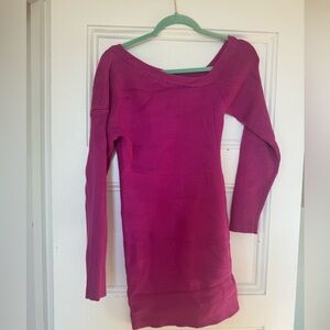 VICI one shoulder knit mini dress-magenta size small